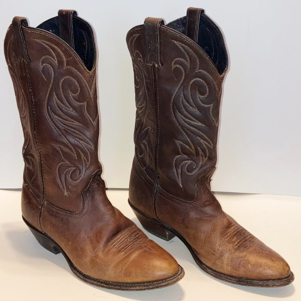 WESTERN CODE WEST 8 Boot LEATHER Shoe Oil Resistant Distressed